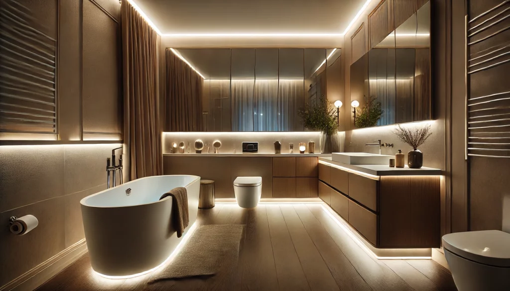Add Accent Bathroom Lighting With Light Strips - 05