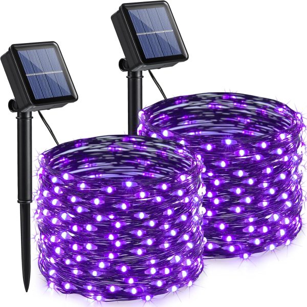 Waterproof Led Lights 2Pack Total 100ft 300LED purple